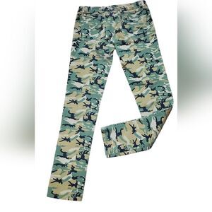 Tory Burch Green Camo Jeans